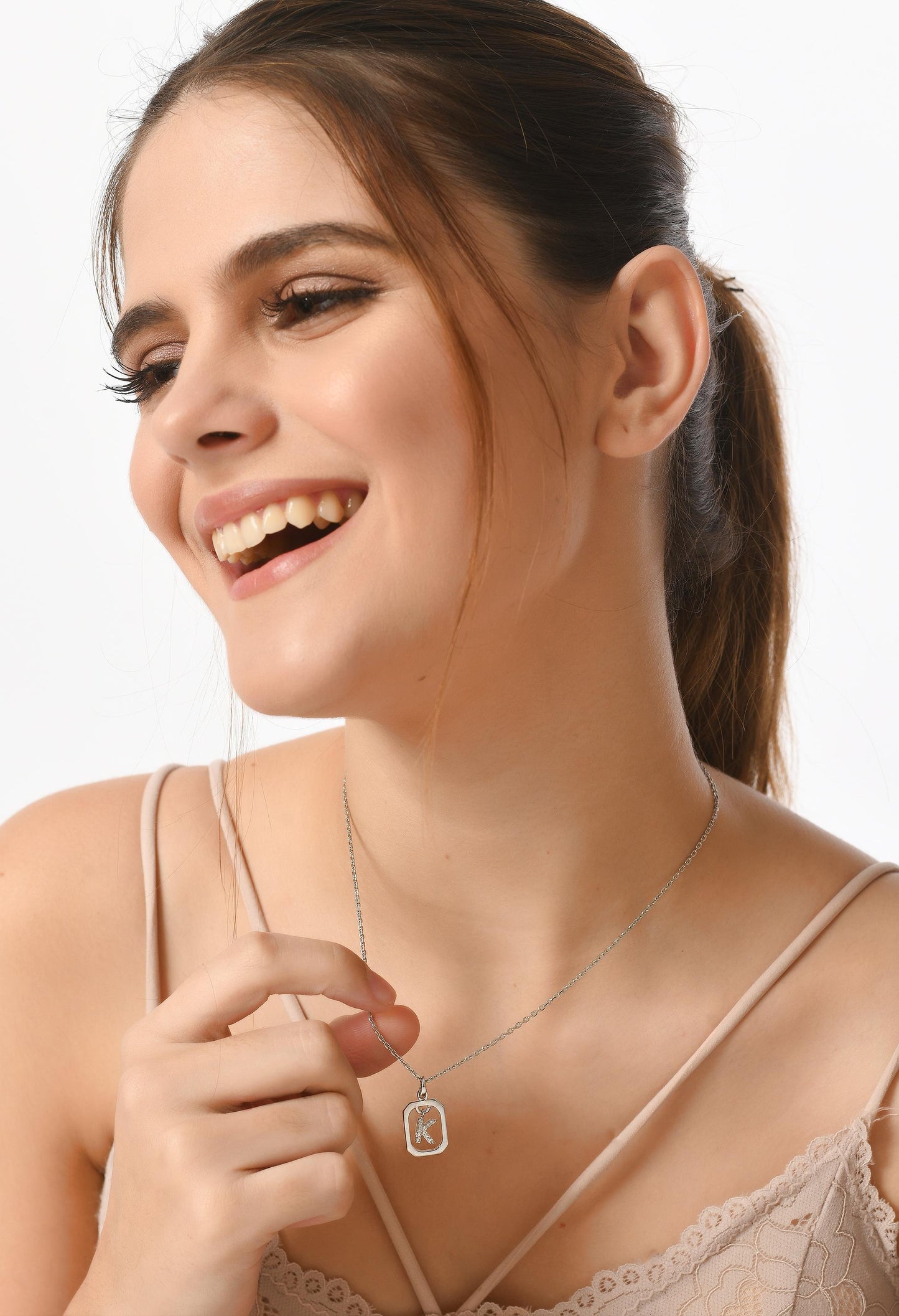 Alphabet Pendant Necklace | Silver Letter Pendant Necklace | Best Gift For Girl | Initial Pendant Necklace | Silver Pendant Necklace
