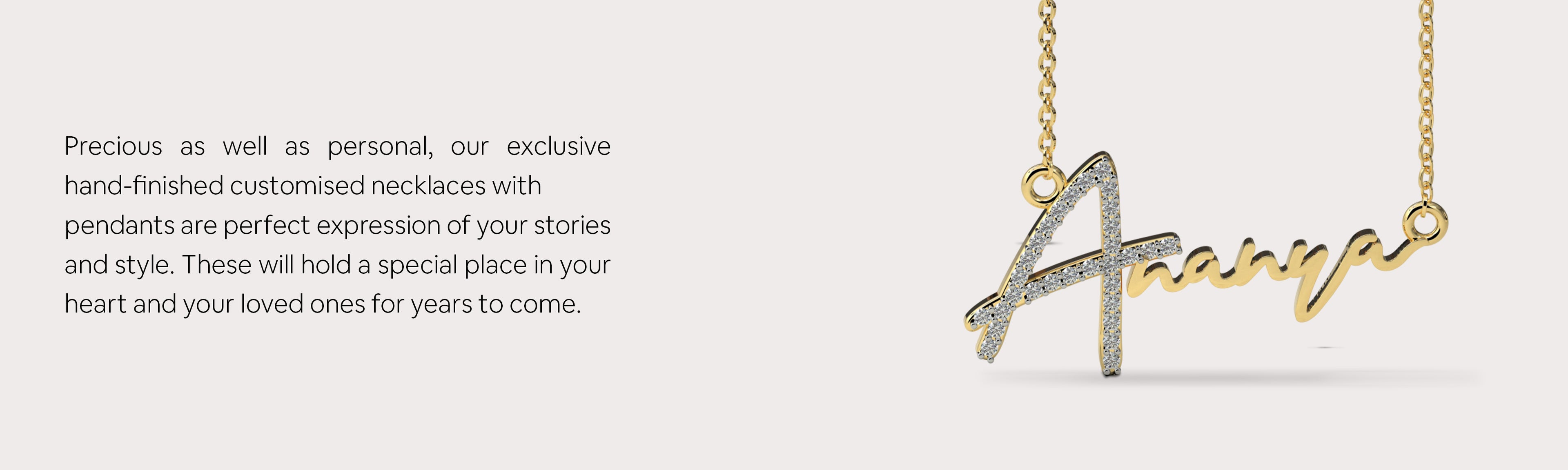 Best Custom Pendant Necklace Online | Name Pendant Necklace | Name Chain | Diamond Script Necklace