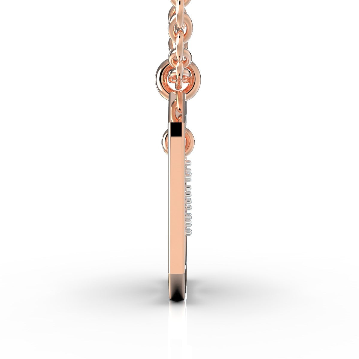 18KT Rose Gold Plated Pendant Necklace | Letter Pendant Rose Gold | Unique Necklace Design