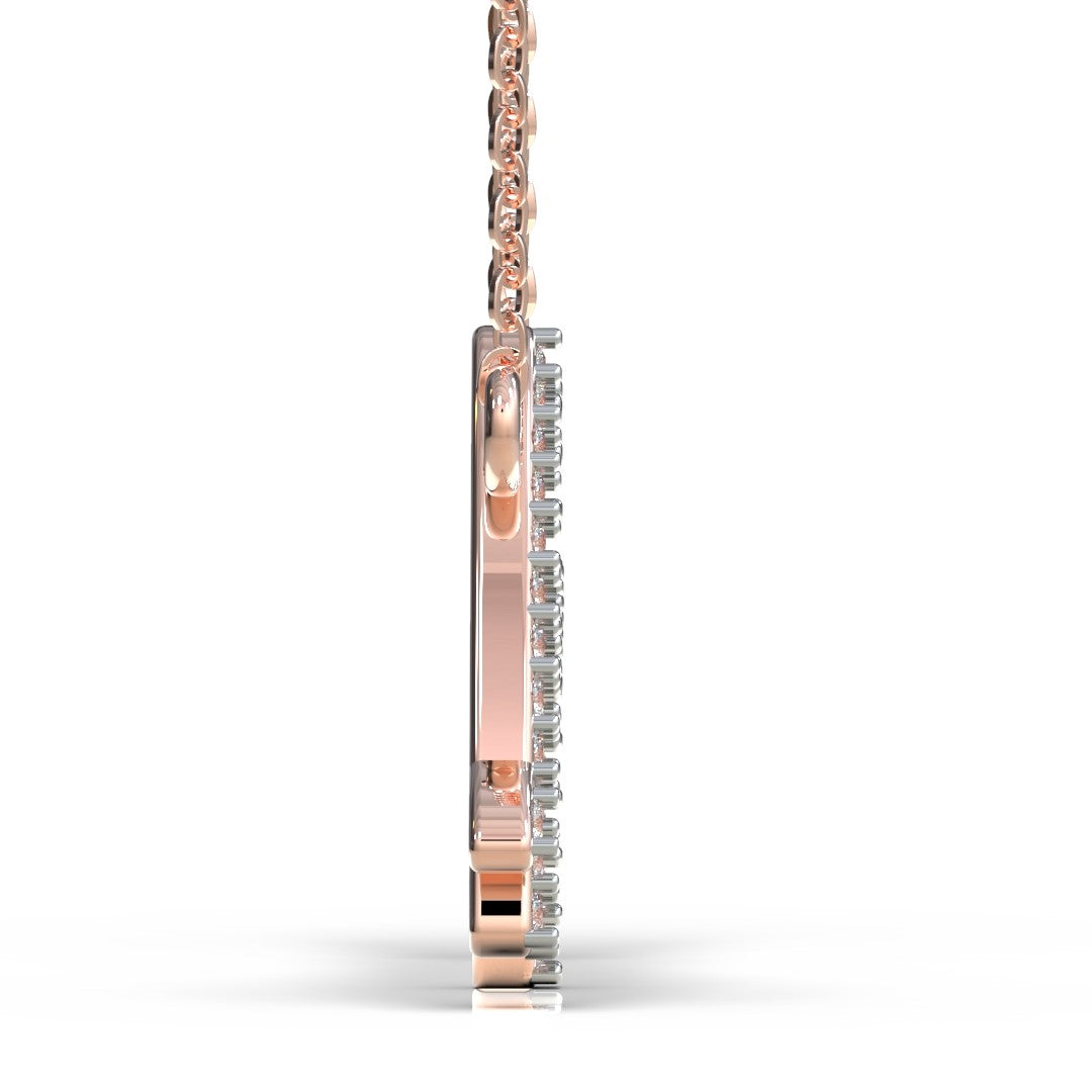 18KT Rose Gold Plated Necklace | Rose Gold Pendant | Rose Gold Necklace