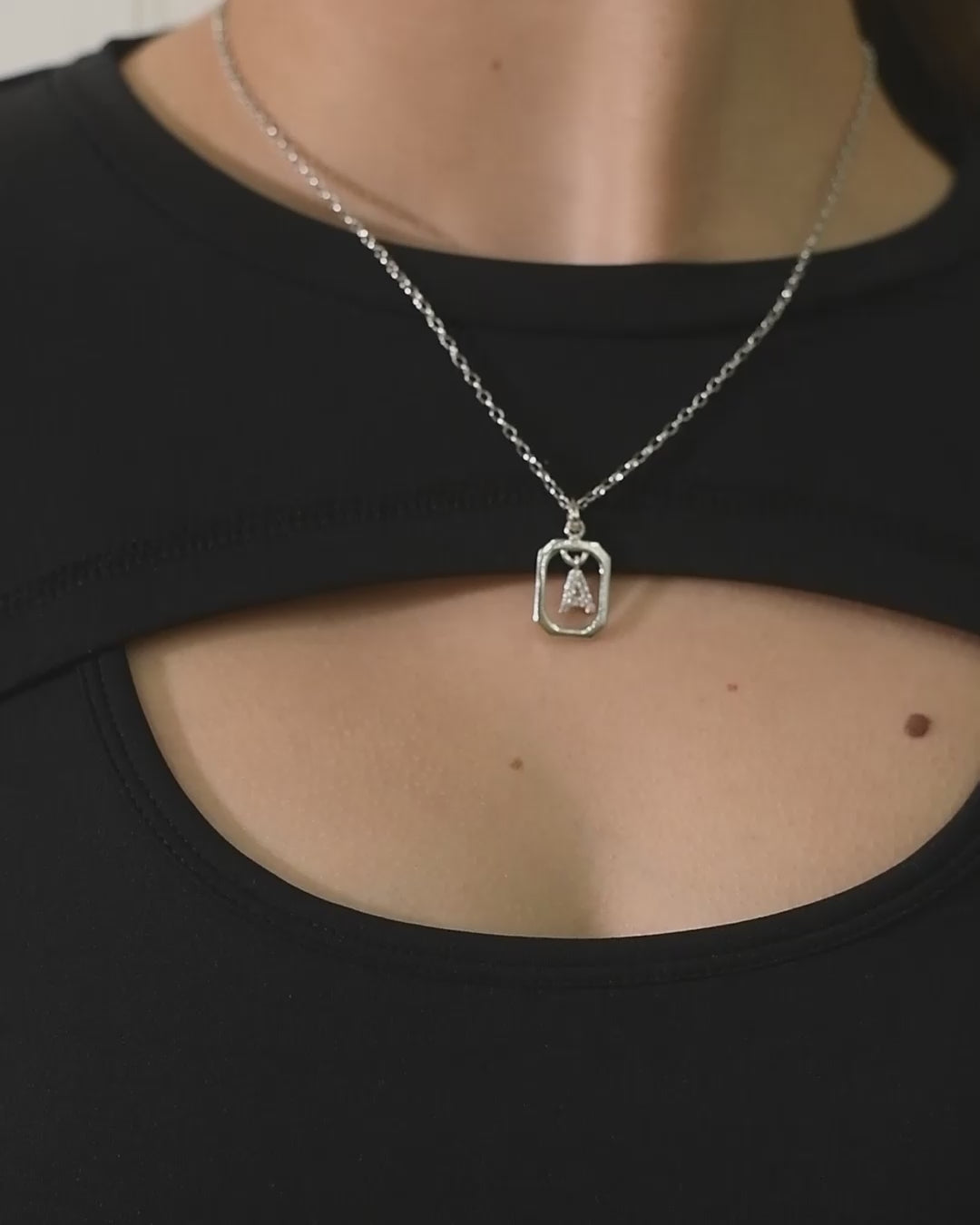 925 Sterling Silver Initial Pendant Necklace | Letter Pendant Necklace | Letter Pendant with chain
