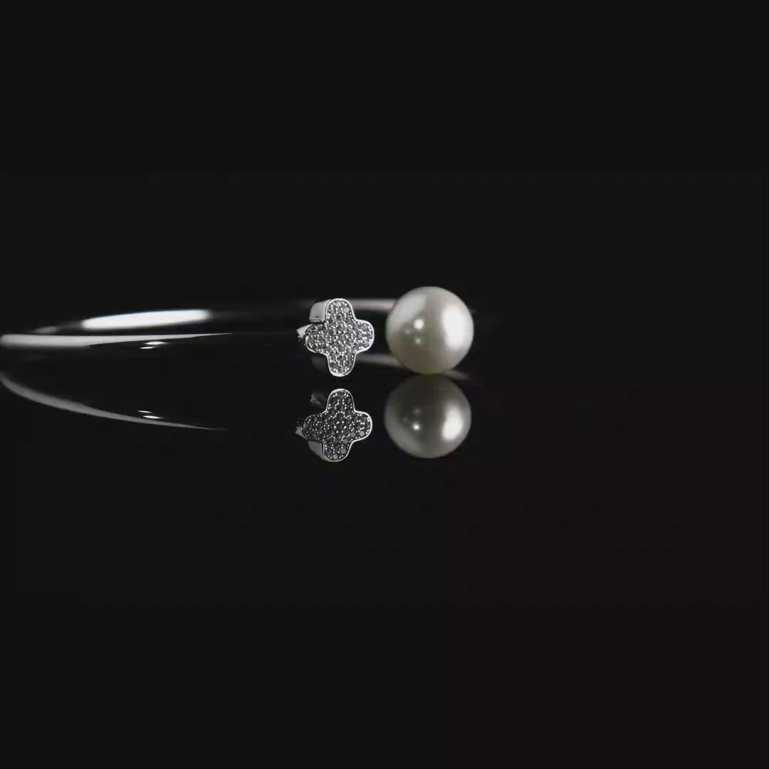 Silver Pearl Bracelet