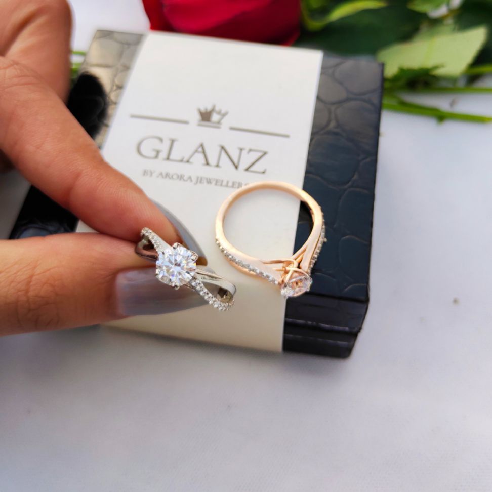 Silver Solitaire Infinity Ring , silver ring