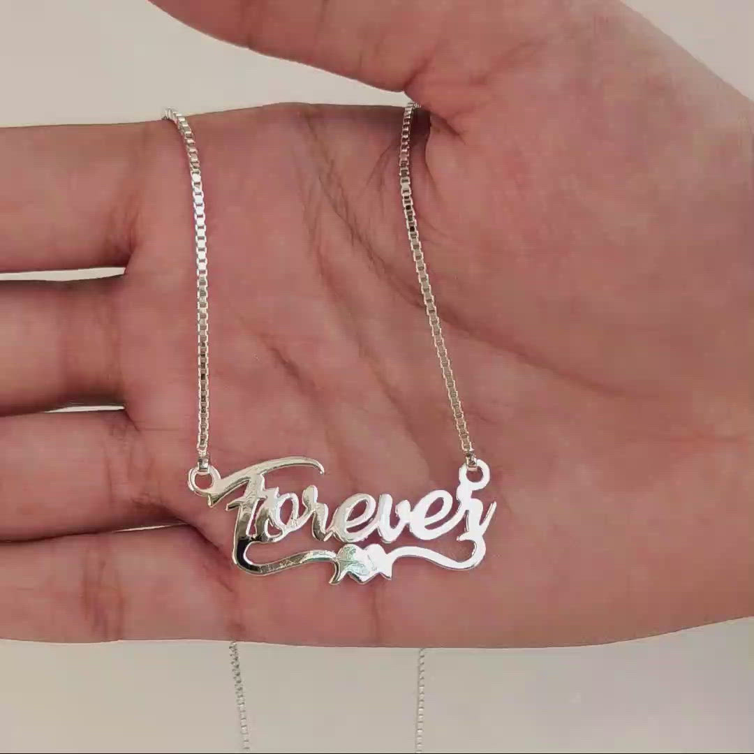 Silver Name pendant