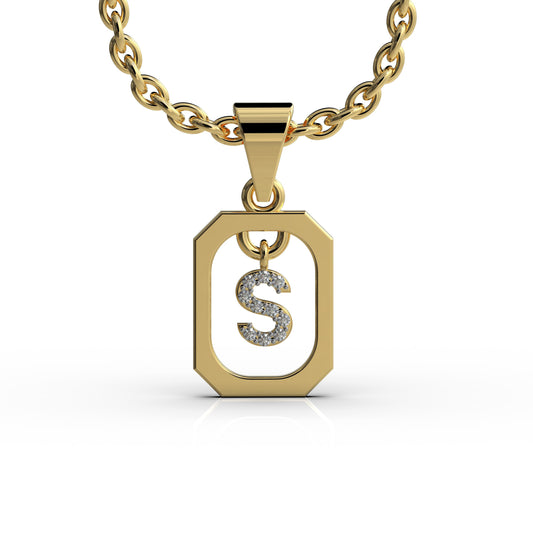 Alphabet Necklace | Gold Initial Necklace | Letter Pendant Gold