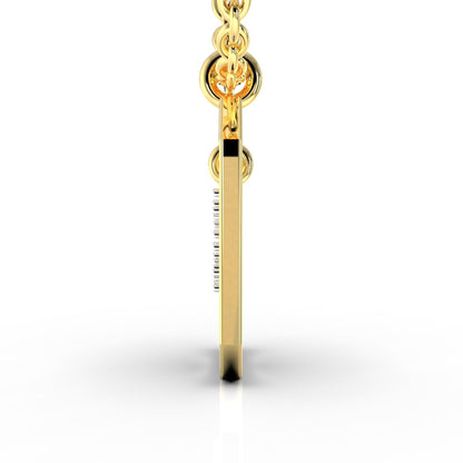 18KT Gold Plated Pendant Necklace | Letter Pendant Gold