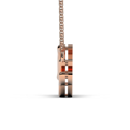 18KT Rose Gold Plated Necklace | Rose Gold Pendant | Rose Gold Necklace 