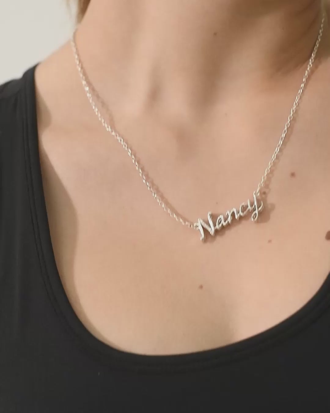 Custom Name Necklace | Unique Gift Idea | Diamond Script Necklace