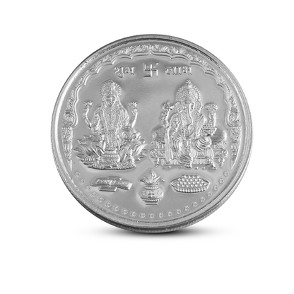 Lakshmi and Ganesh 100 Gram Silver Coin
