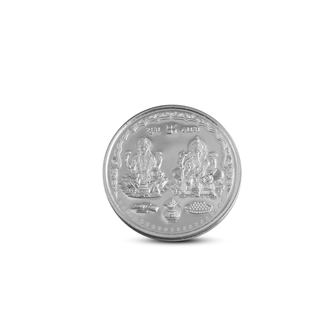 Lakshmi and Ganesh 10 Gram Silver Coin