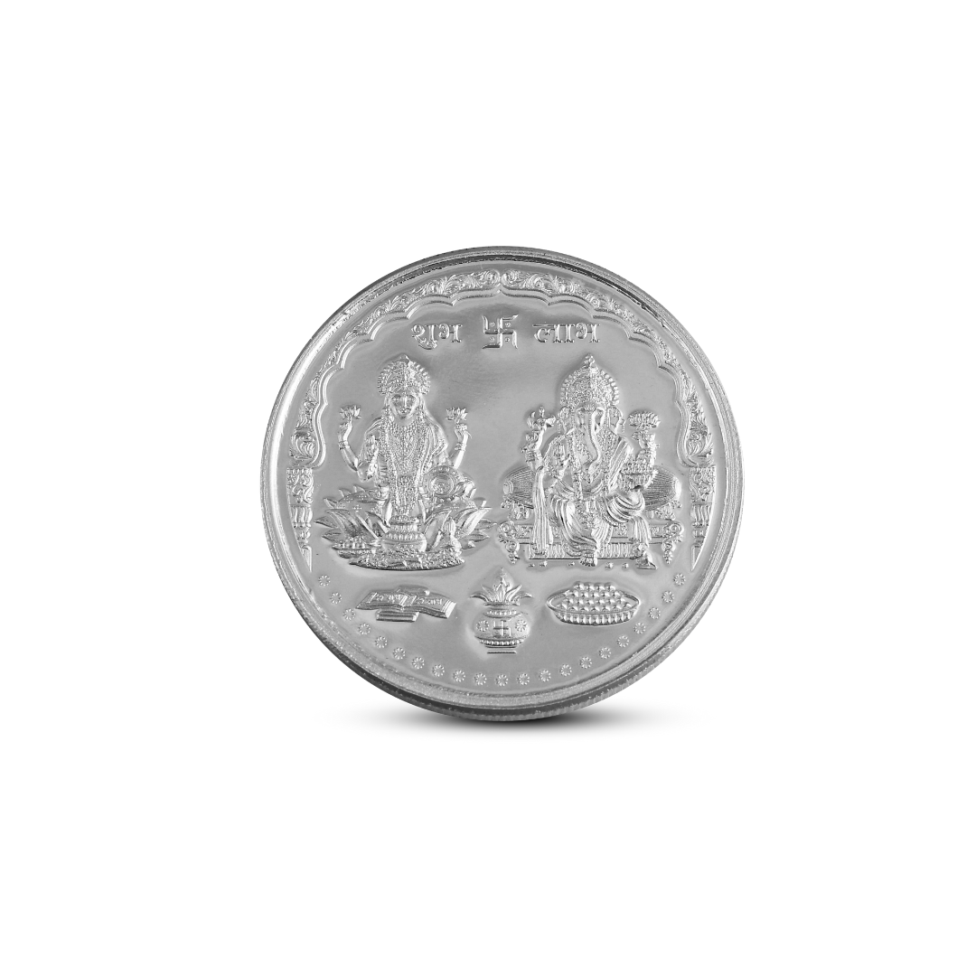 Lakshmi and Ganesh 20 Gram Silver Coin