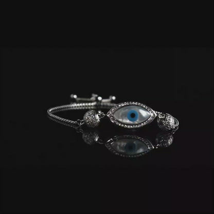 Silver Evil Eye Bracelet