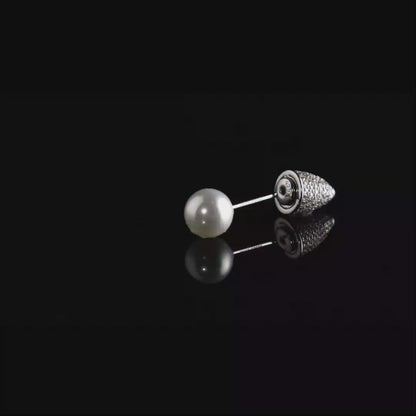 Silver Arris Pearl Earrings