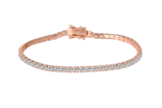 Rosegold Elegant Bracelet , silver bracelet , solitaire bracelet