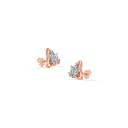 Rosegold Floret Stud Earring , silver earrings