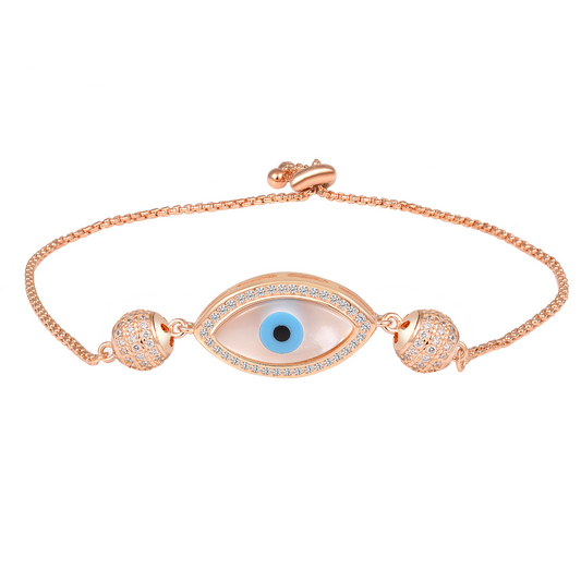 Rosegold Evil Eye Bracelet