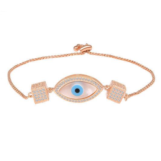 Rosegold Evil Eye Bracelet