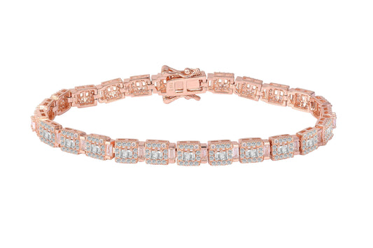 Rosegold Signora Bracelet , solitaire bracelet , silver bracelet