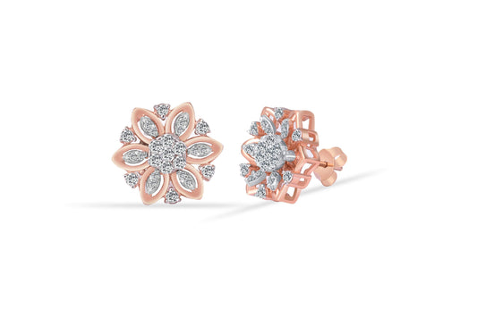 Rosegold Stellar Stud Earrings . silver earrings
