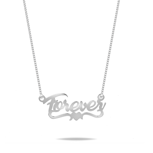 Silver Heart Name pendant