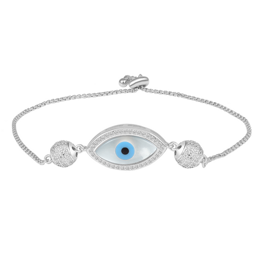 Silver Evil Eye Bracelet