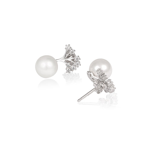 Silver Pearl Earrings