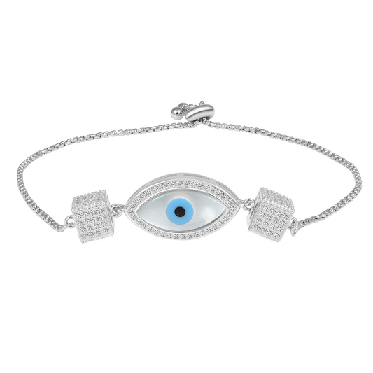 Silver Evil Eye Bracelet