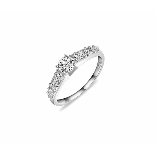 Silver Solitaire Charming Ring , silver ring