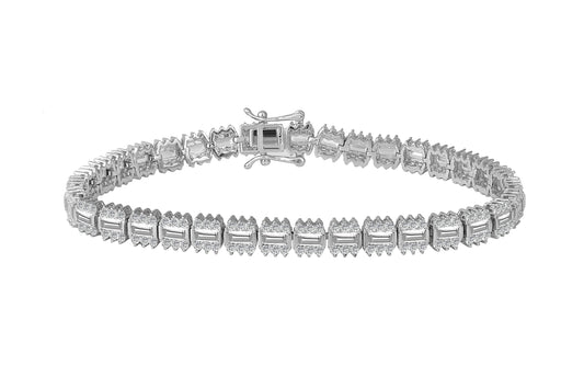 Silver Sparkling Bracelet , solitaire Bracelet , silver bracelet