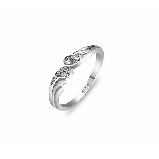 Silver Zircon Freedom Ring , silver ring