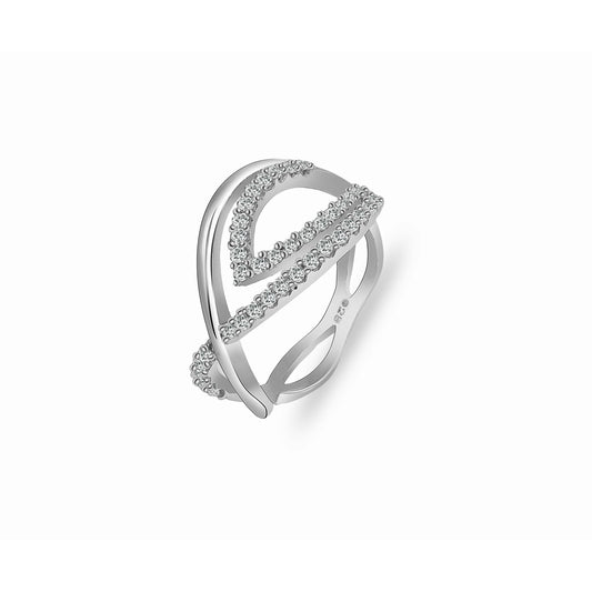 Silver Zircon Stellar Ring , silver ring