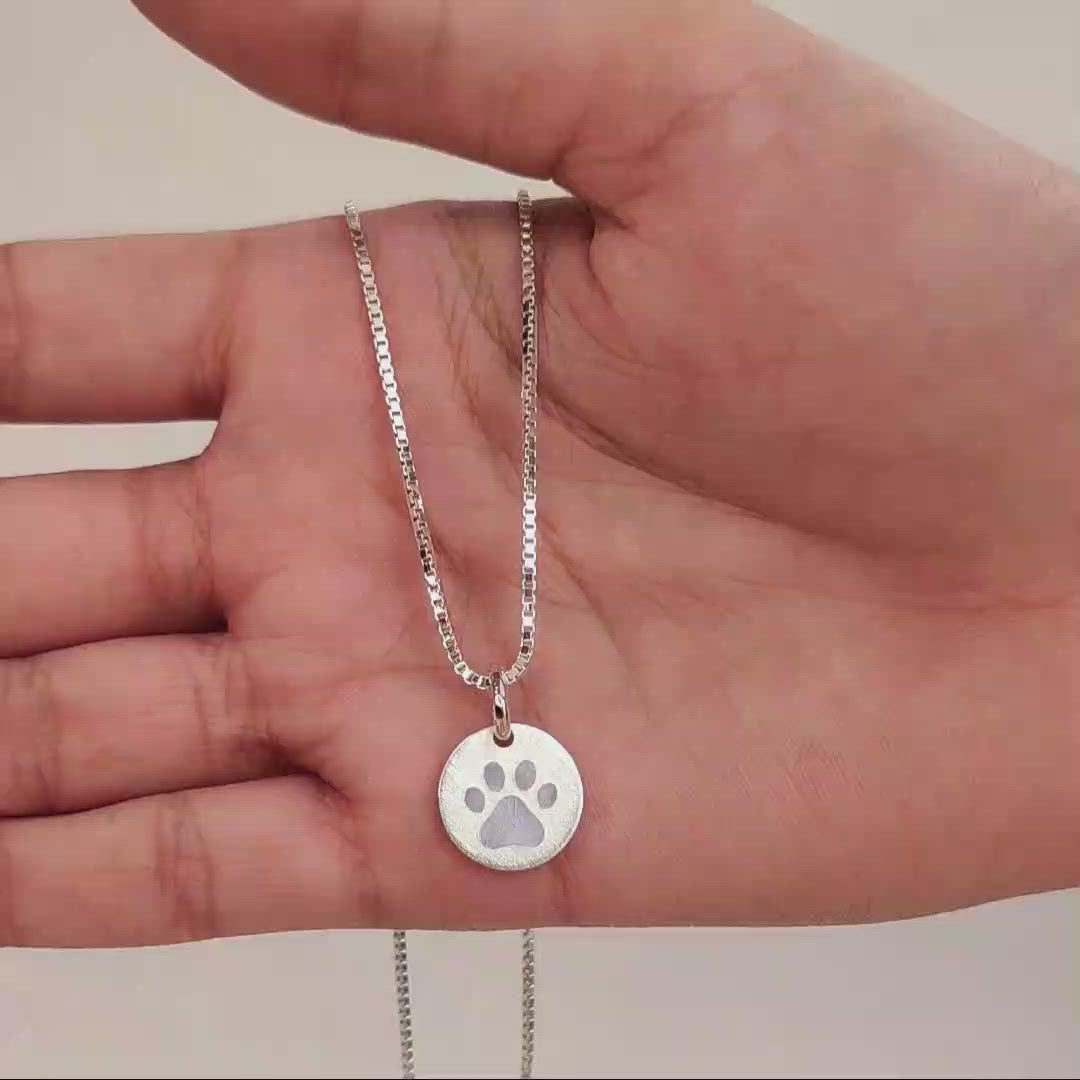 Dog Paw Print Necklace Jewelry Custom Personalized Sterling Silver - Etsy